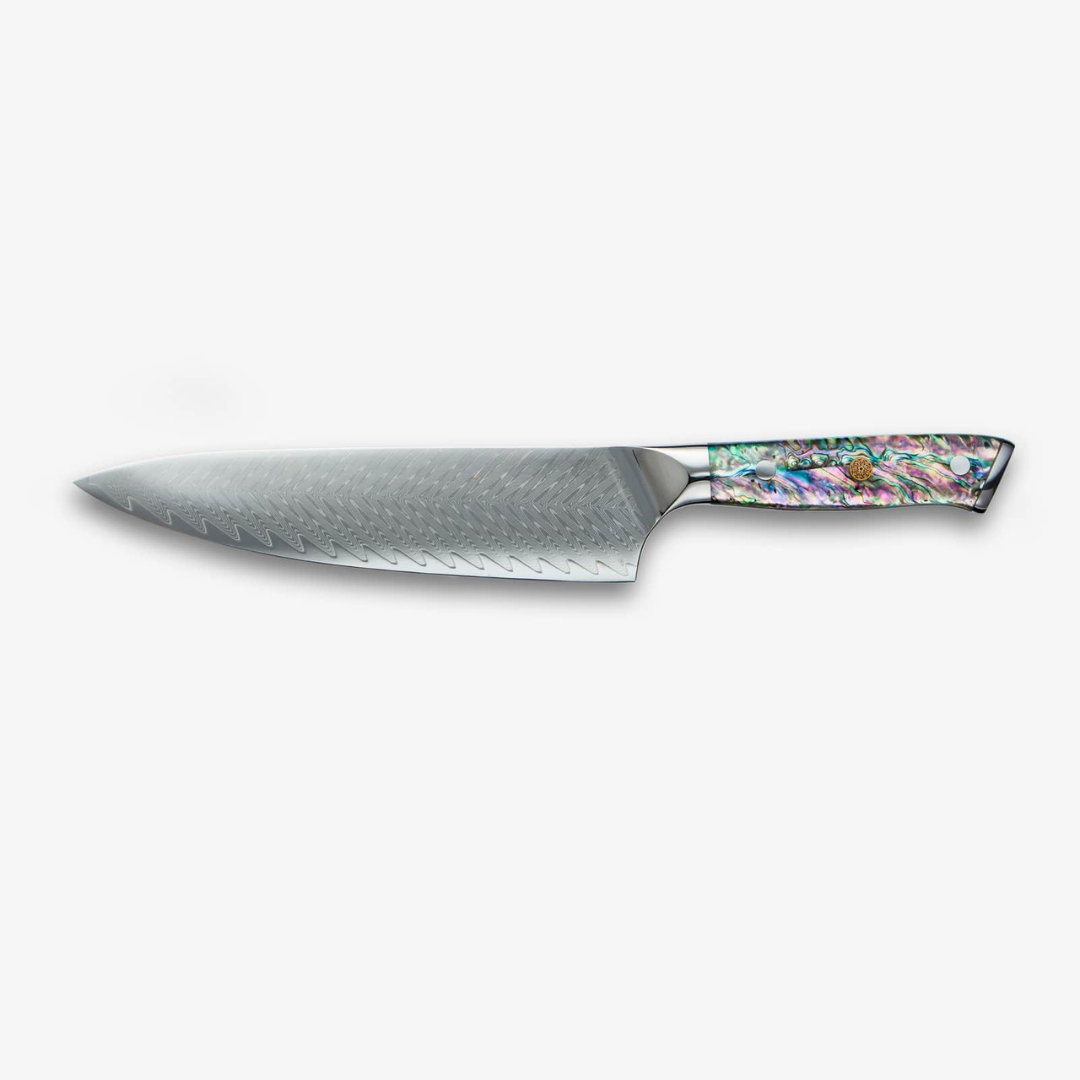 Japanese Damascus Knife Set - VG10 - | 67-Layer Steel, Abalone Handle