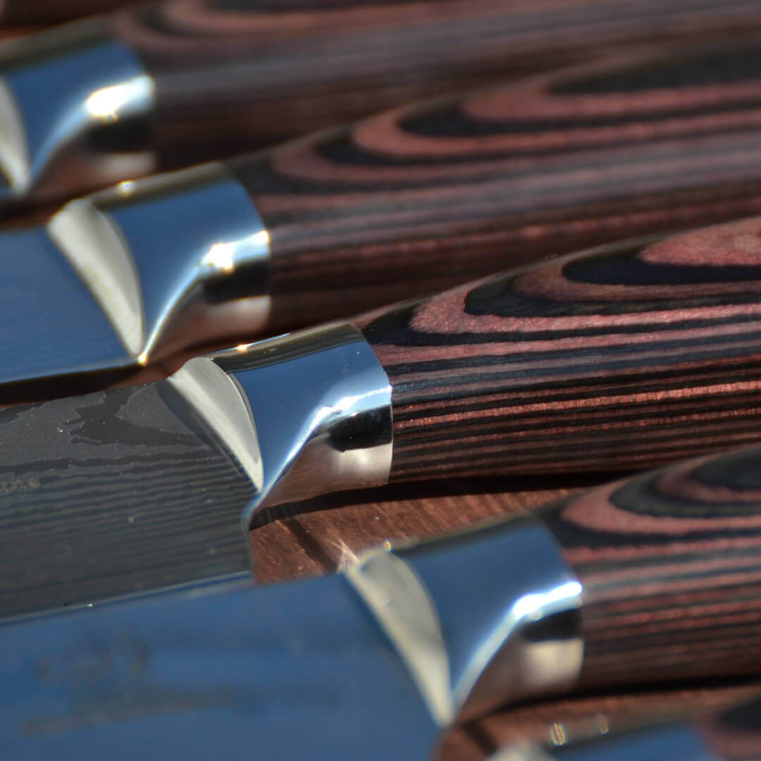 Japanese Kitchen Knife Set – 8-Piece Chef’s Knives & Wooden Handles
