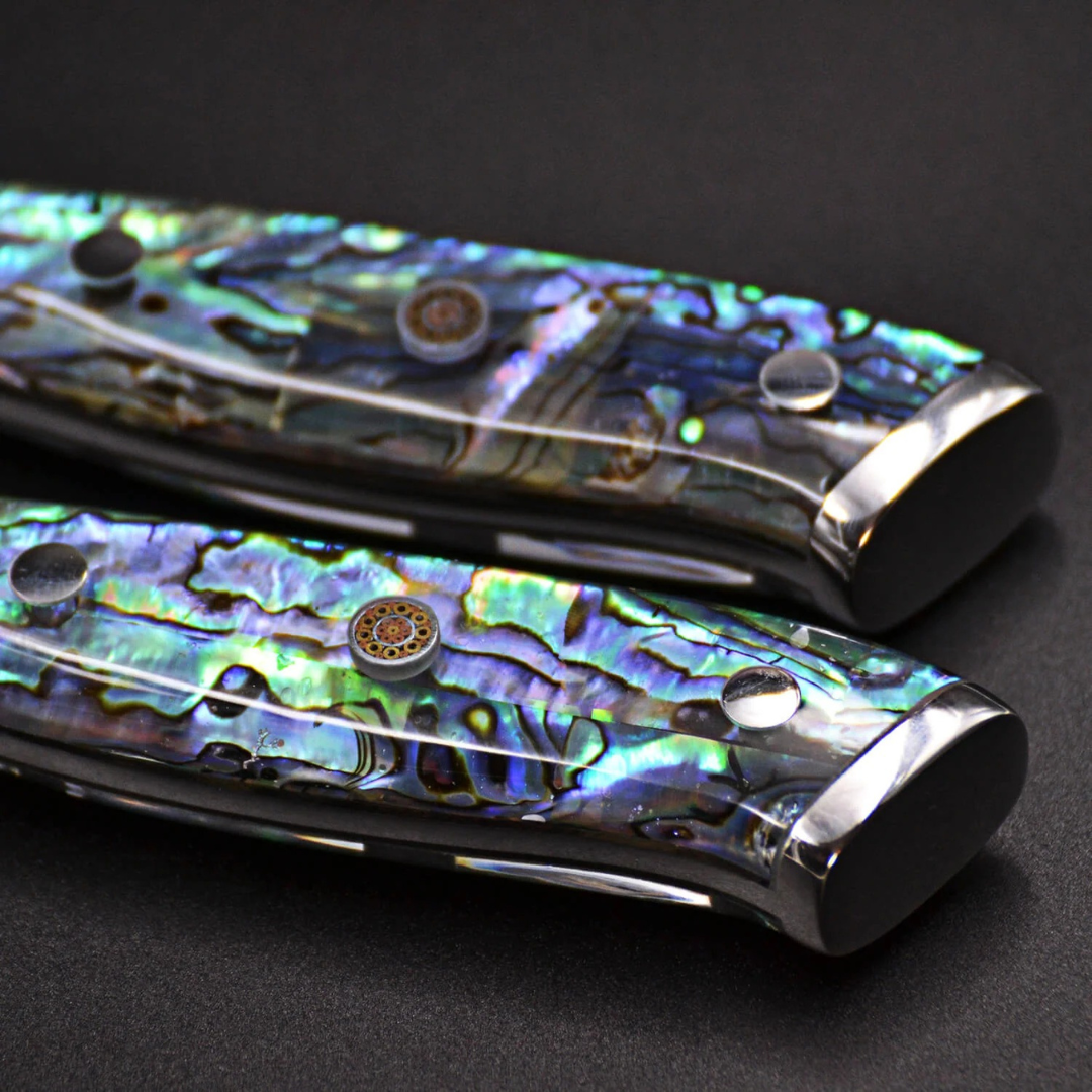 Japanese Utility Knife – 5-Inch VG10 Damascus Steel with Abalone Handle