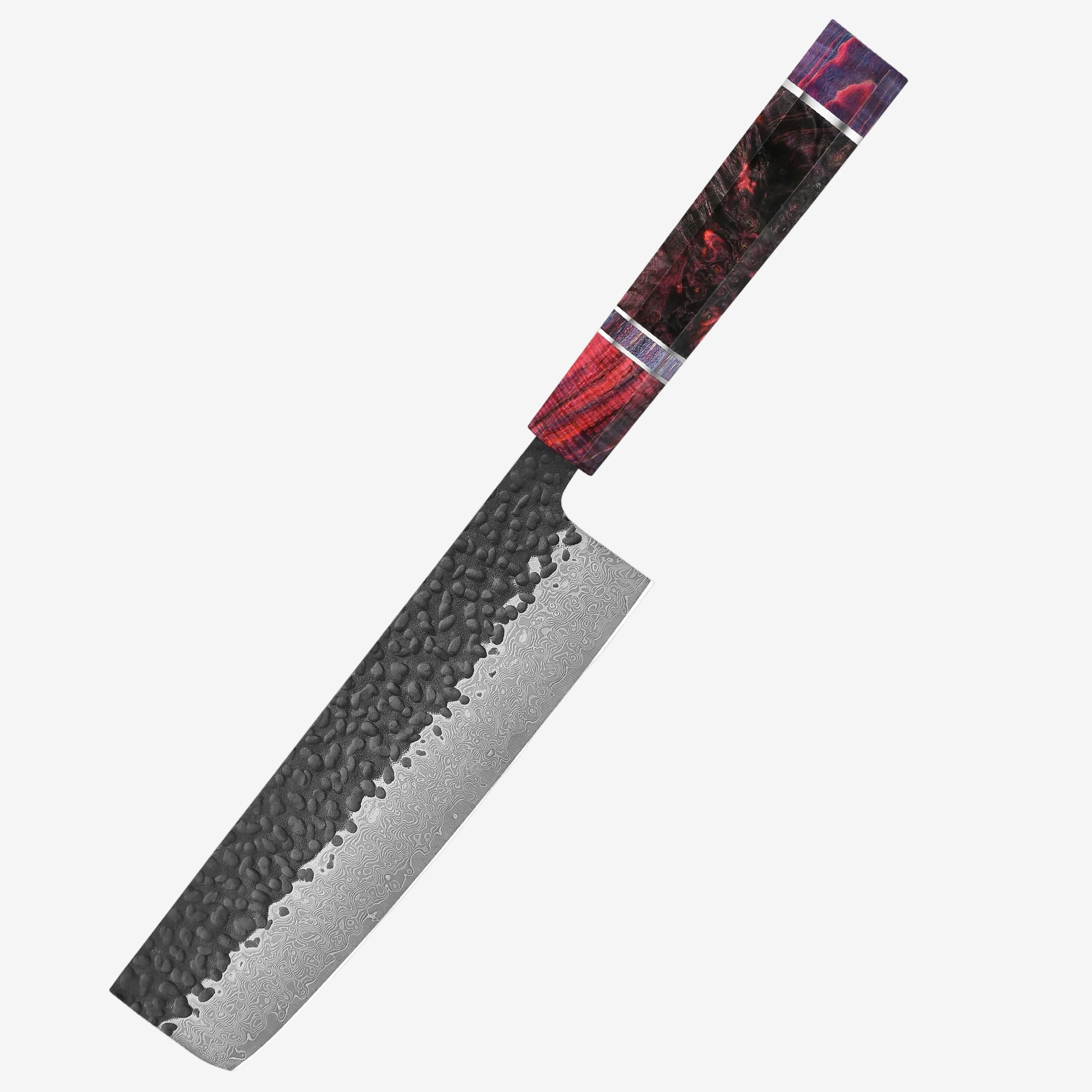 7″ Nakiri Knife – 67-Layer Damascus Steel, Stablewood Handle