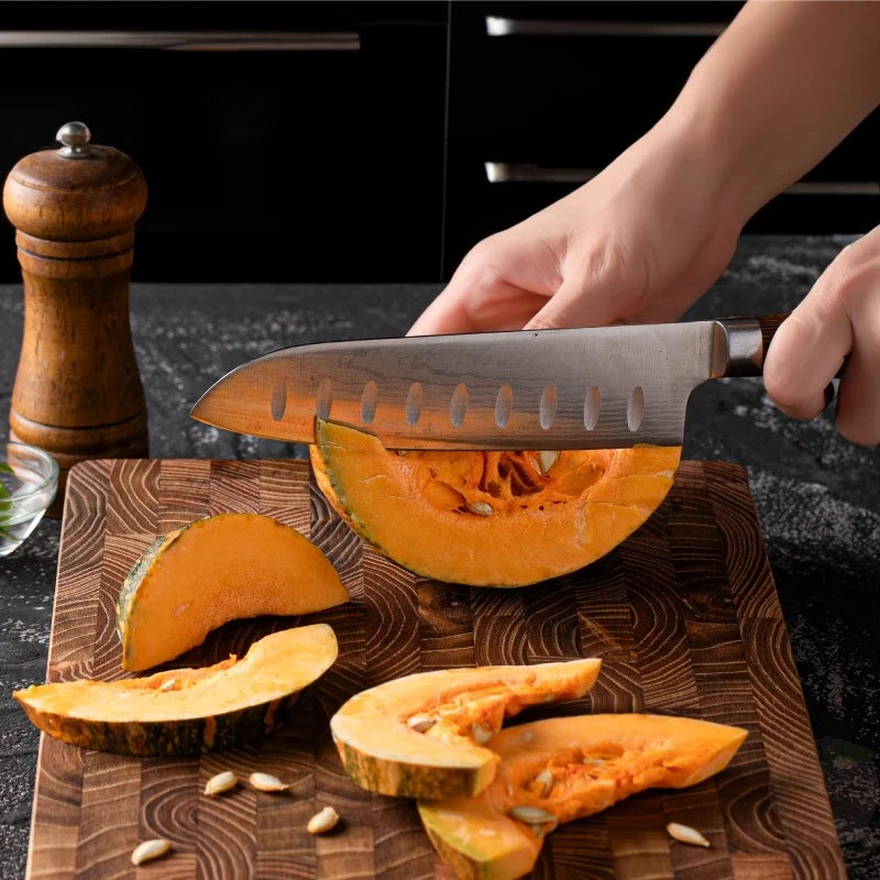 Teak Wood Chopping Board – End-Grain Cutting Board 38 x 28 cm