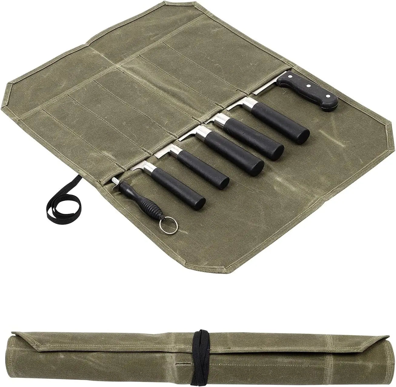 Waxed Canvas Knife Roll – Chef Knife Storage Bag