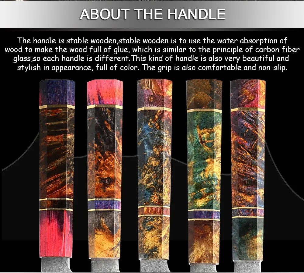 Japanese Chef Knife Set – 67-Layer Damascus Steel