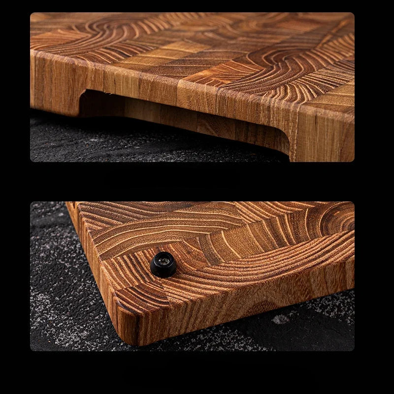 Teak Wood Chopping Board – End-Grain Cutting Board 38 x 28 cm
